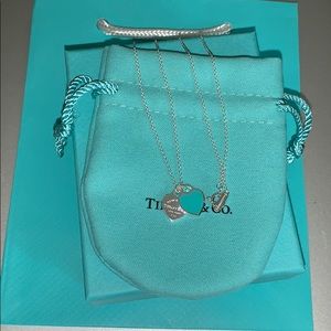 Return to Tiffany mini double heart necklace 18in.